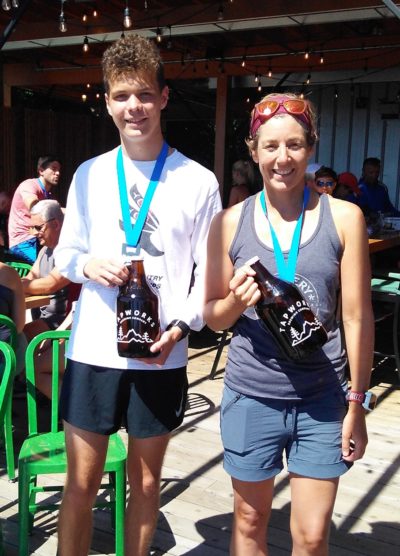 Will Rice and Liz Cullen, winners, Tapworks 5k